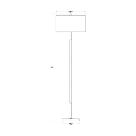Cream Linen Pull-Switch Floor Lamp | Kuda Home Aberdeen