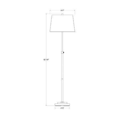 Cream Linen Accent Floor Lamp | Kuda Home Aberdeen
