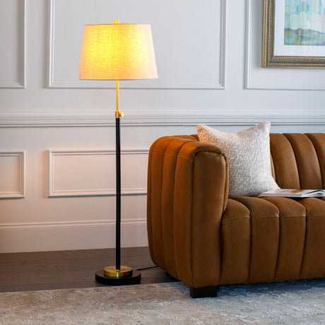 Cream Linen Accent Floor Lamp | Kuda Home Aberdeen