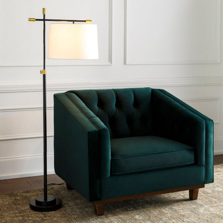 Modern European furniture - Ivory Linen Accent Floor Lamp - www.oroa.com