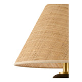 Modern European furniture - Black Wooden Seagrass Table Lamp - www.oroa.com
