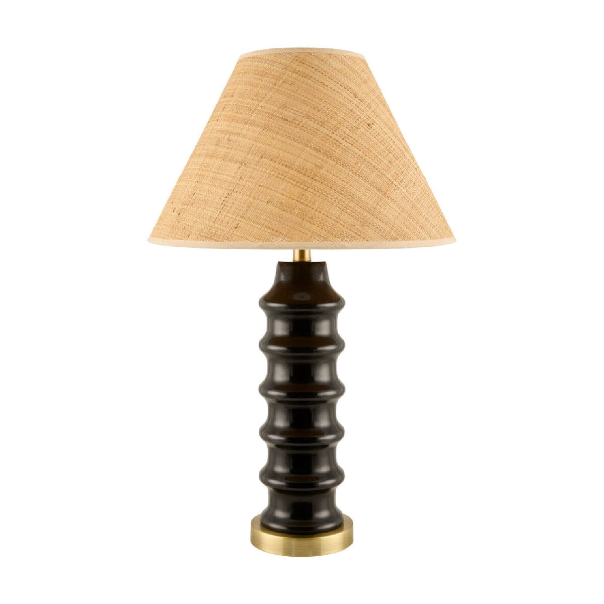 Modern European furniture - Black Ceramic Seagrass Table Lamp - www.oroa.com