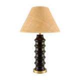 Modern European furniture - Black Ceramic Seagrass Table Lamp - www.oroa.com