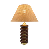 Modern European furniture - Brown Wooden Seagrass Table Lamp - www.oroa.com