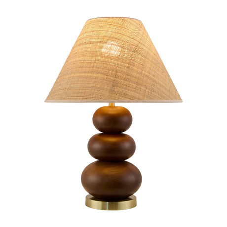 Modern European furniture - Brown Wooden Seagrass Table Lamp - www.oroa.com