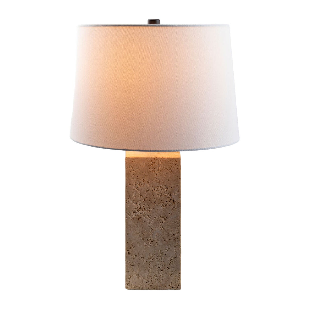 Modern European furniture - Beige Travertine Accent Table Lamp - www.oroa.com