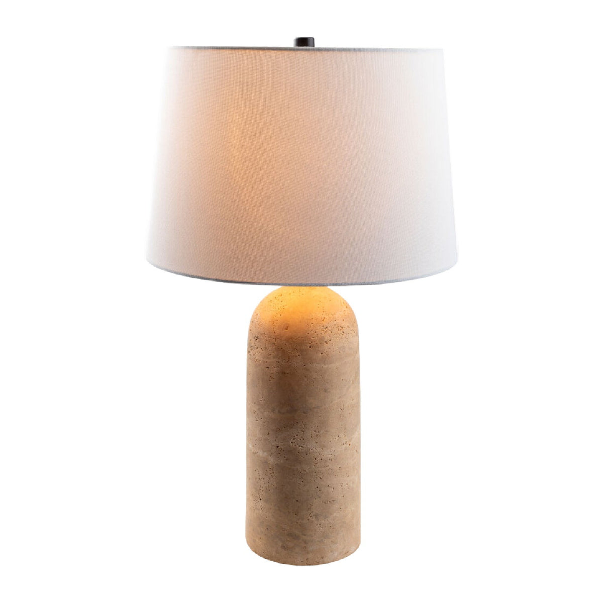 Modern European furniture - Travertine Base Accent Table Lamp - www.oroa.com