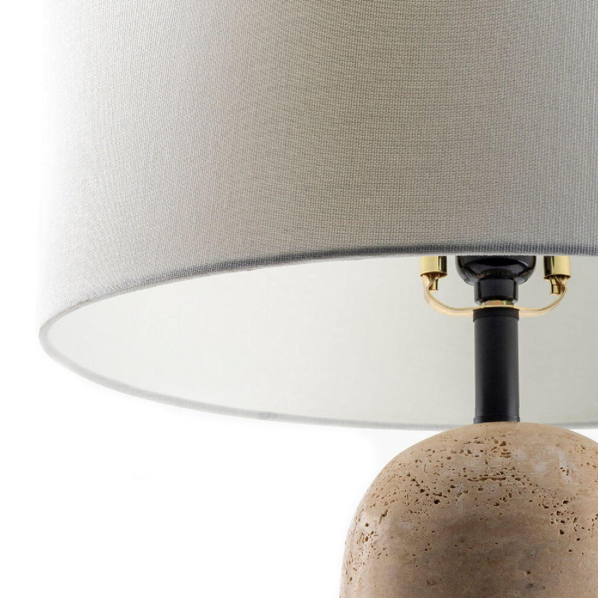 Modern European furniture - Travertine Base Accent Table Lamp - www.oroa.com