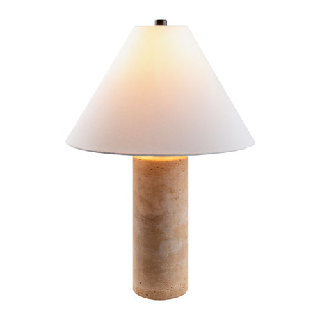 Modern European furniture - Beige Travertine Table Lamp - www.oroa.com