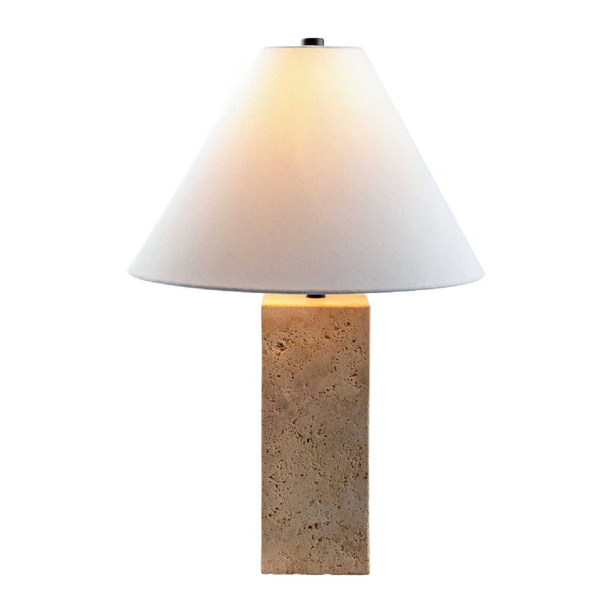Modern European furniture - Beige Travertine Table Lamp - www.oroa.com