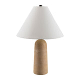 Modern European furniture - Empire Shade Travertine Table Lamp - www.oroa.com