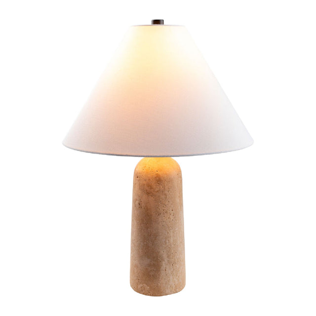 Modern European furniture - Empire Shade Travertine Table Lamp - www.oroa.com