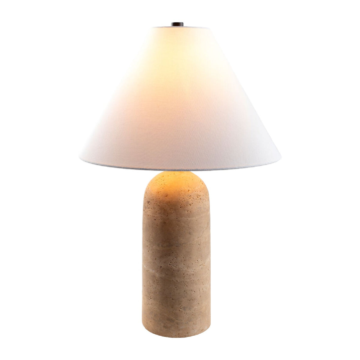 Modern European furniture - Empire Shade Travertine Table Lamp - www.oroa.com