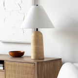 Modern European furniture - Empire Shade Travertine Table Lamp - www.oroa.com