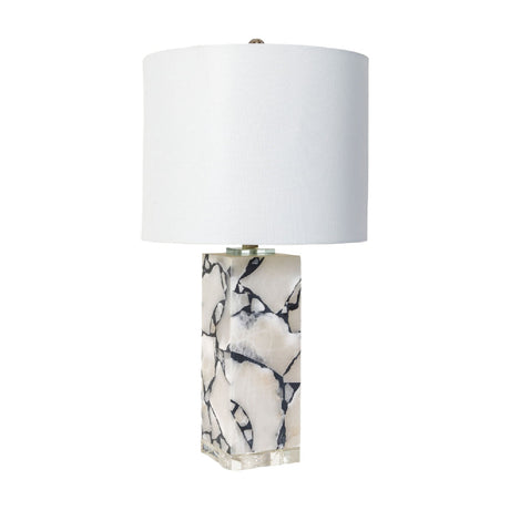 Modern European furniture - White Marble Accent Table Lamp - www.oroa.com