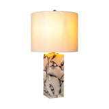 Modern European furniture - White Marble Accent Table Lamp - www.oroa.com
