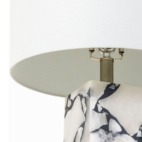 Modern European furniture - White Marble Accent Table Lamp - www.oroa.com