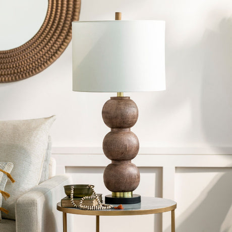 Modern European furniture - Brown Sphere Base Table Lamp - www.oroa.com