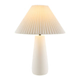Modern European furniture - Pleated White Cotton Table Lamp - www.oroa.com
