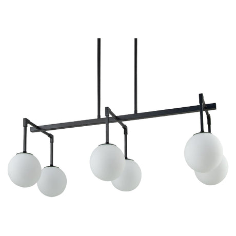 Modern European furniture - White Sphere 6-Light Linear Chandelier - www.oroa.com