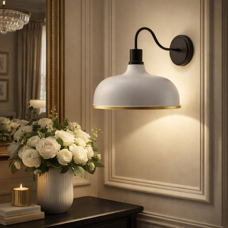 Modern European furniture - Gold Leaf Metal Wall Lamp - www.oroa.com