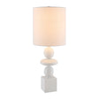 Modern European furniture - Geometric Stacked Linen Table Lamp - www.oroa.com