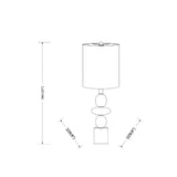 Modern European furniture - Geometric Stacked Linen Table Lamp - www.oroa.com