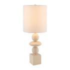 Modern European furniture - Geometric Stacked Linen Table Lamp - www.oroa.com