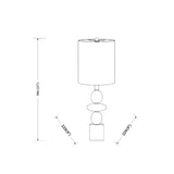 Modern European furniture - Geometric Stacked Linen Table Lamp - www.oroa.com