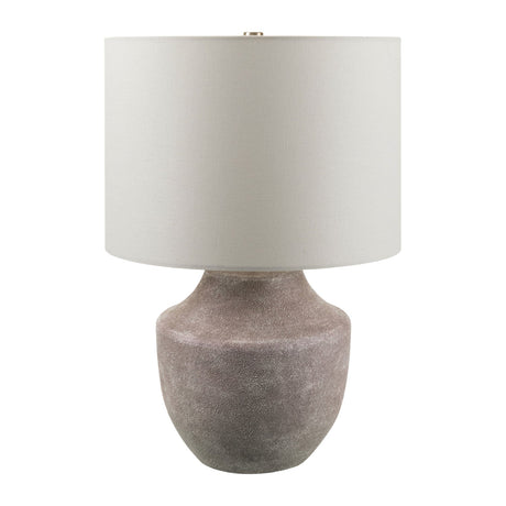 Modern European furniture - Beige Drum Linen Table Lamp S - www.oroa.com