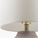 Modern European furniture - Beige Drum Linen Table Lamp S - www.oroa.com