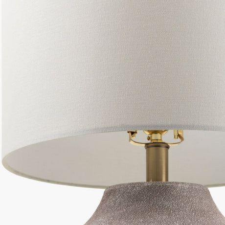 Modern European furniture - Beige Drum Linen Table Lamp S - www.oroa.com