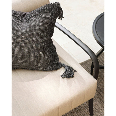Modern European furniture - Black Aluminum Outdoor Loveseat - www.oroa.com
