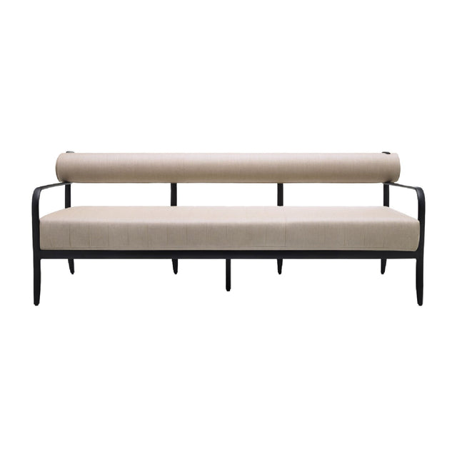 Modern European furniture - Black Aluminum Outdoor Sofa - www.oroa.com