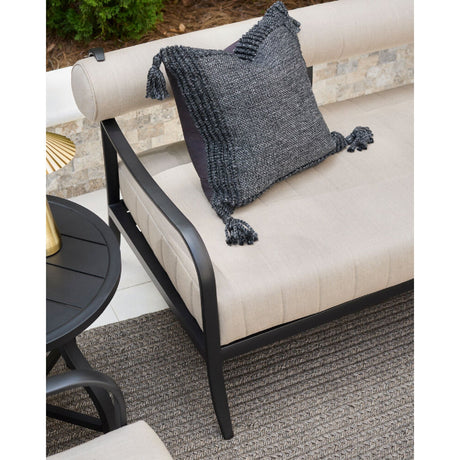 Modern European furniture - Black Aluminum Outdoor Sofa - www.oroa.com