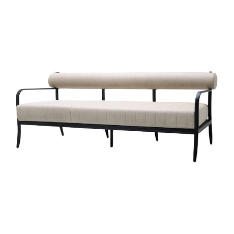 Modern European furniture - Black Aluminum Outdoor Sofa - www.oroa.com