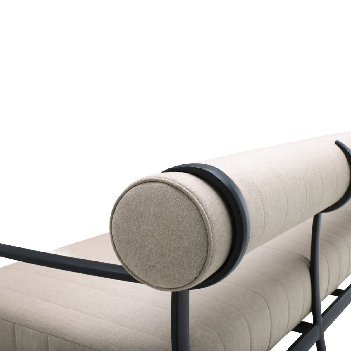 Modern European furniture - Black Aluminum Outdoor Sofa - www.oroa.com