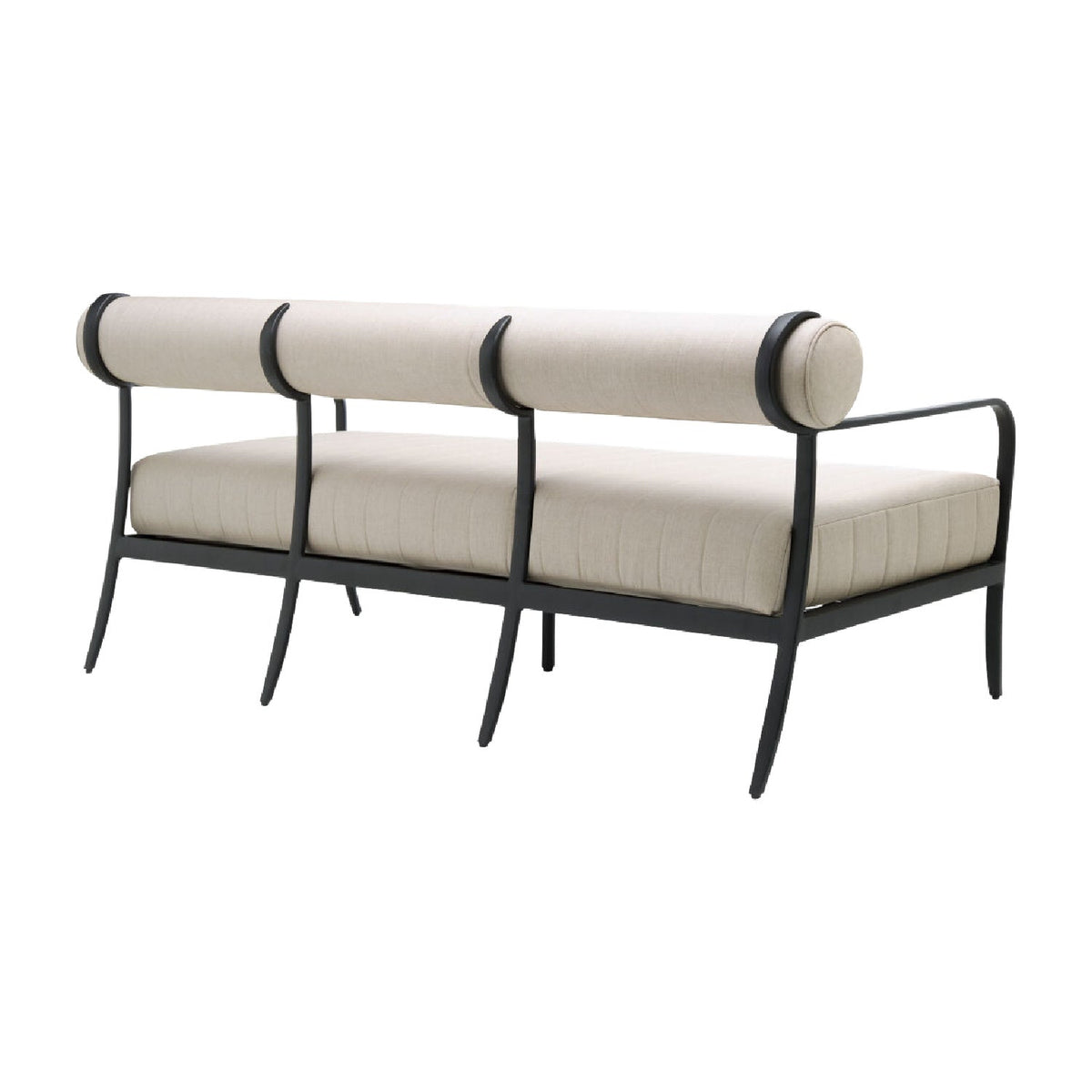 Modern European furniture - Black Aluminum Outdoor Sofa - www.oroa.com