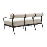 Modern European furniture - Black Aluminum Outdoor Sofa - www.oroa.com