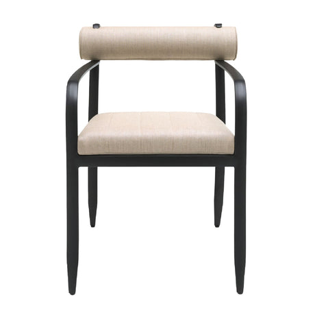 Modern European furniture - Black Aluminum Outdoor Dining Chair - www.oroa.com