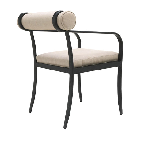 Modern European furniture - Black Aluminum Outdoor Dining Chair - www.oroa.com