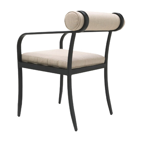 Modern European furniture - Black Aluminum Outdoor Dining Chair - www.oroa.com