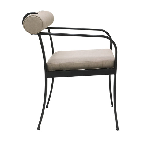 Modern European furniture - Black Aluminum Outdoor Dining Chair - www.oroa.com