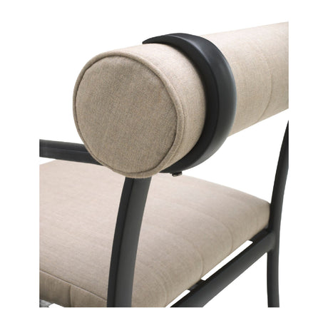 Modern European furniture - Black Aluminum Outdoor Dining Chair - www.oroa.com