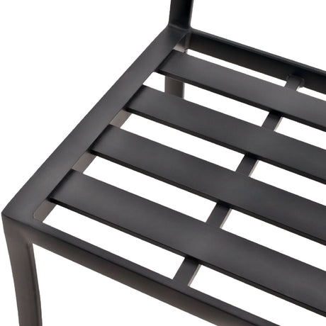 Modern European furniture - Black Aluminum Outdoor Dining Chairs (2) - www.oroa.com