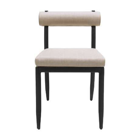 Modern European furniture - Black Aluminum Outdoor Dining Chairs (2) - www.oroa.com