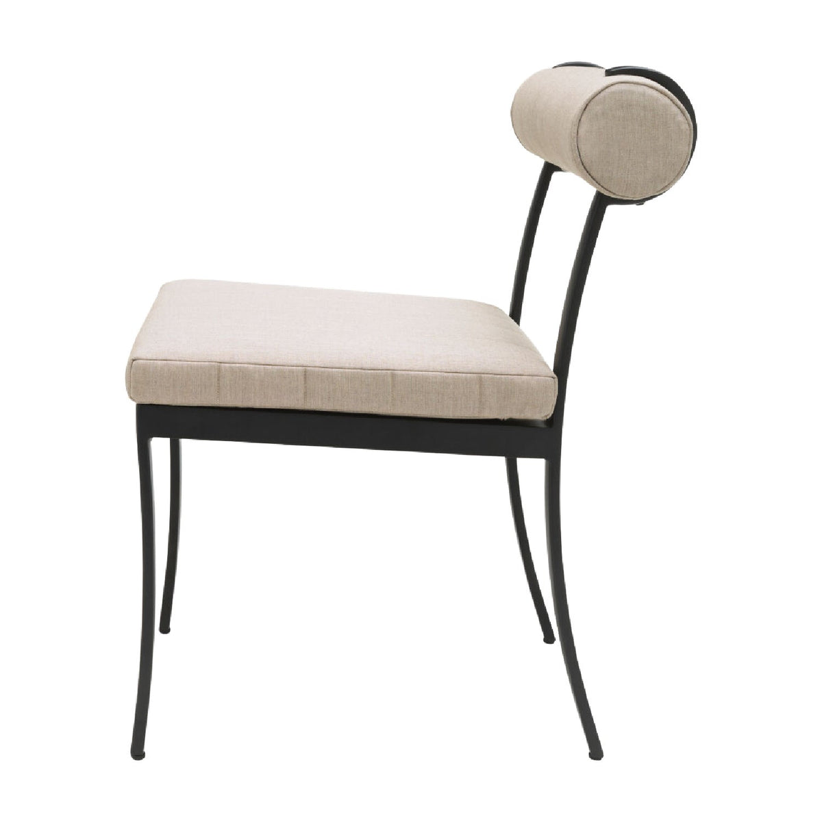 Modern European furniture - Black Aluminum Outdoor Dining Chairs (2) - www.oroa.com