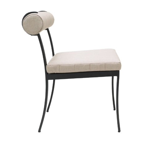 Modern European furniture - Black Aluminum Outdoor Dining Chairs (2) - www.oroa.com