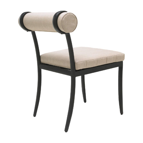 Modern European furniture - Black Aluminum Outdoor Dining Chairs (2) - www.oroa.com