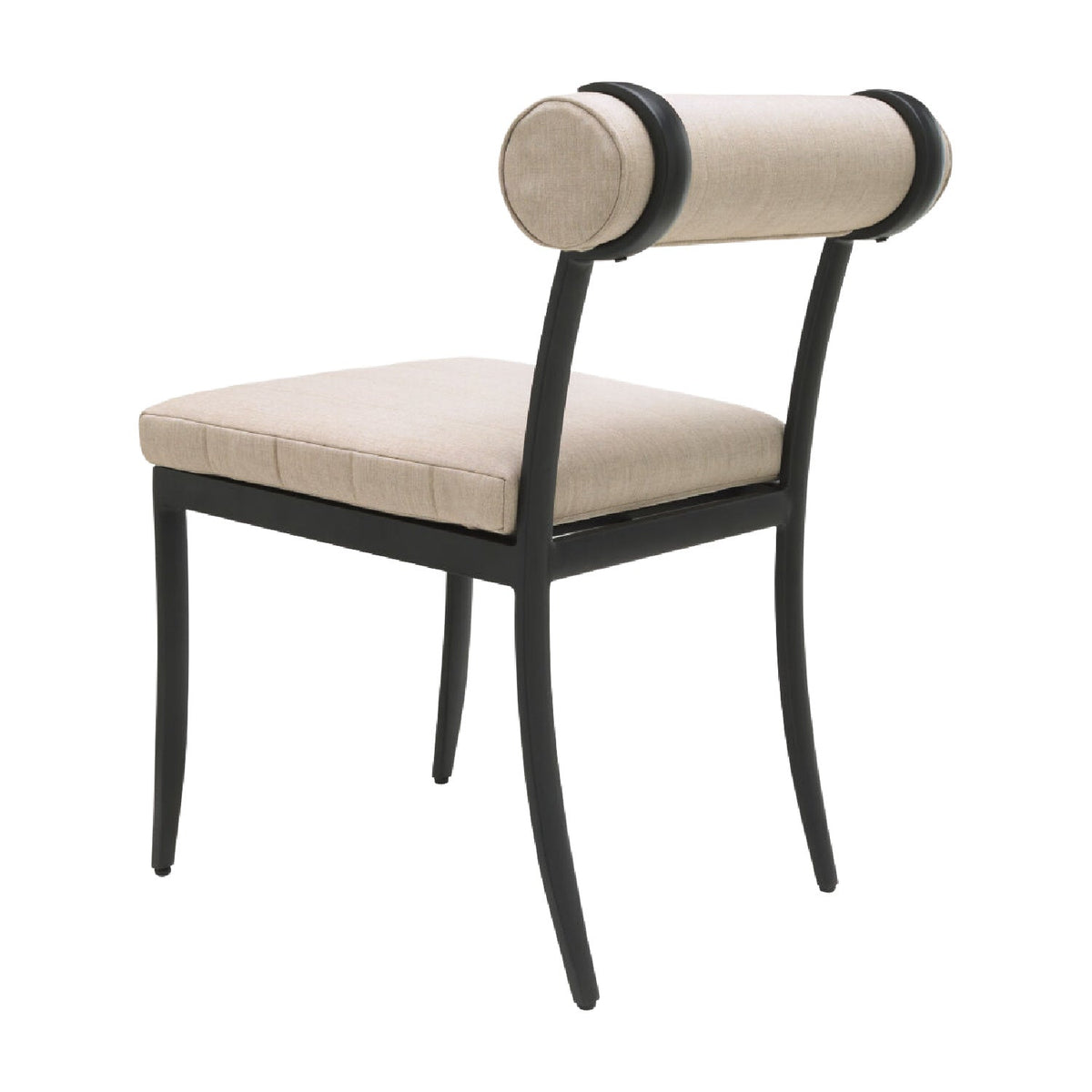 Modern European furniture - Black Aluminum Outdoor Dining Chairs (2) - www.oroa.com